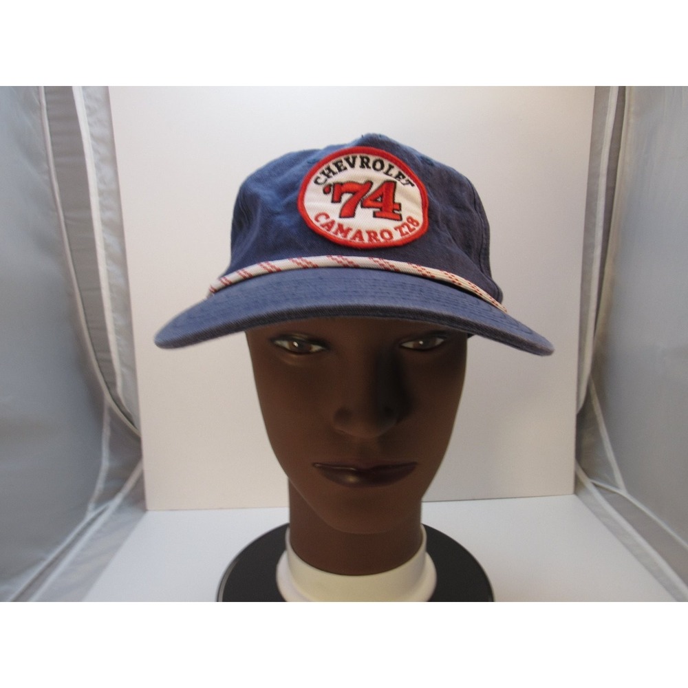 Chevrolet Hat GM‎ Camaro Z28 '74 Men's Adjustable Blue Rope Snapback Cap